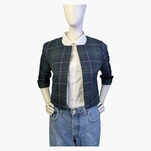 Bodybag By Jude Cropped Quilted Tartan Jacket | Made In Canada | Size XS/S